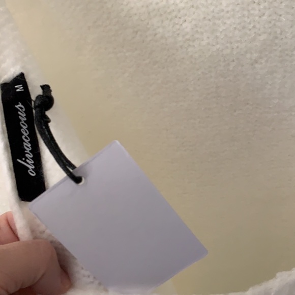 Open Back Ivory Turtleneck Sweater - Picture 5 of 8